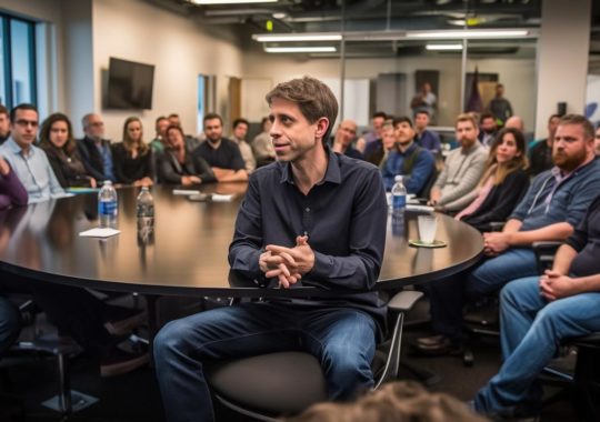 "Retrato íntimo y detallado de los cofundadores de Cloudloop, capturado en el estilo característico de Justin Currie y Josh Adamski."